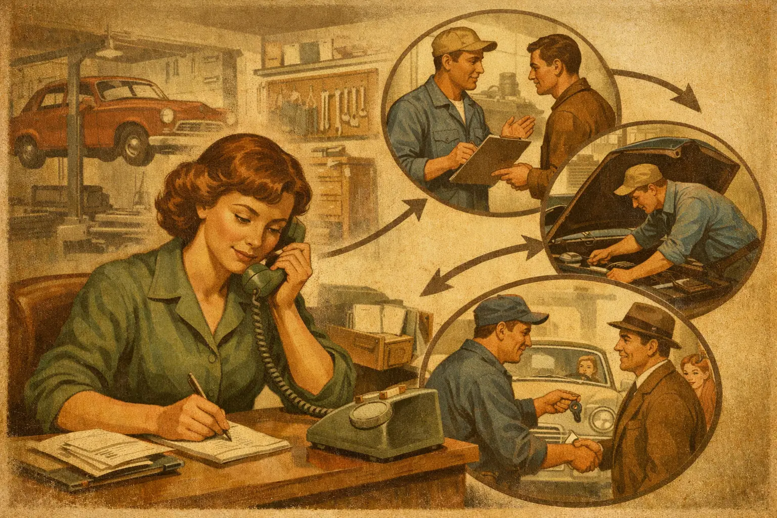 Example Call Flows for Repair Shops That Book