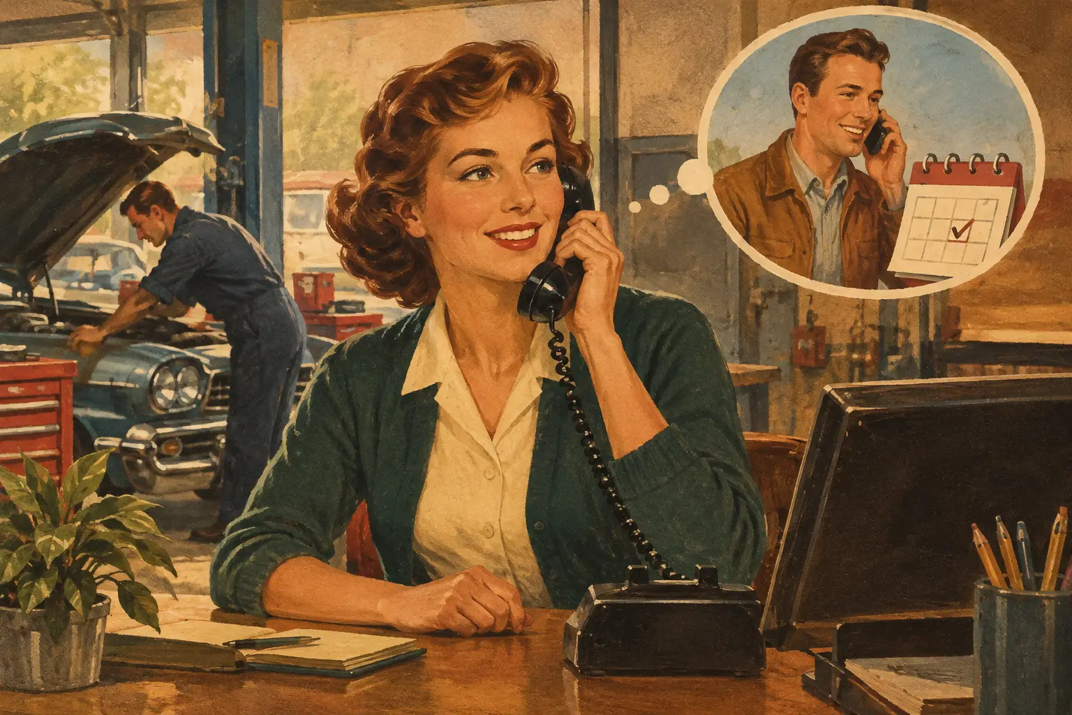 AI Receptionist Booking Outcomes for Repair Shops